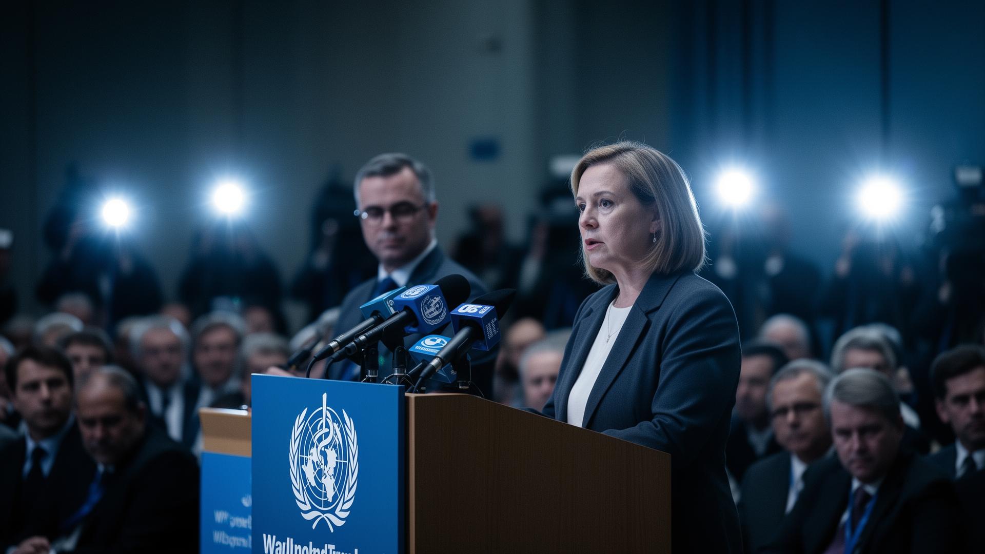 Persconferentie van een gezondheidsorganisatie