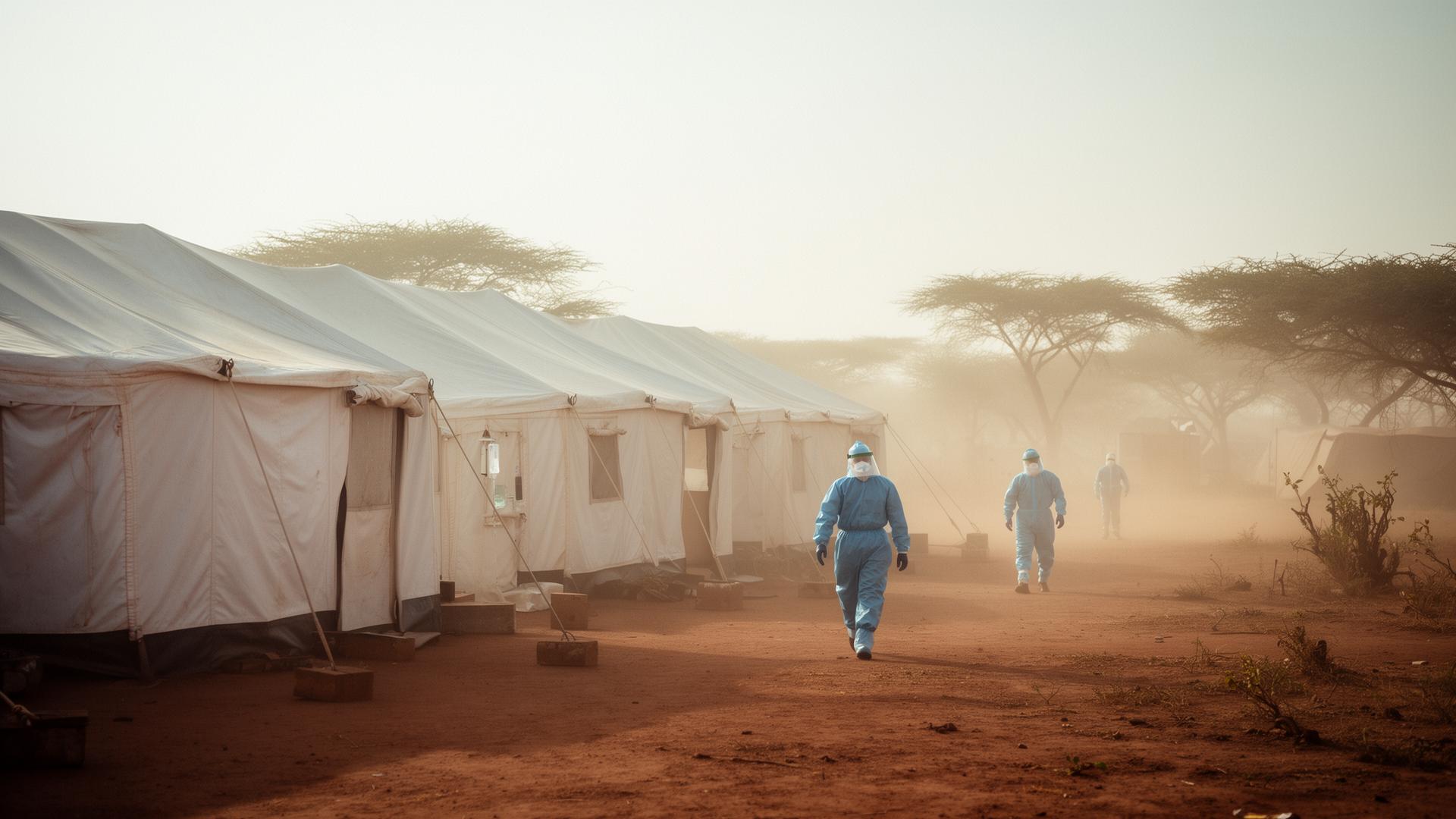 Veldhospitaal tijdens een ebola-uitbraak